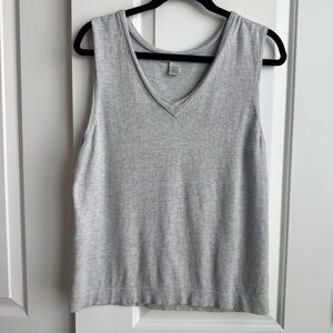 Outlander Soft Gray Cashmere Blend Knit Tank L